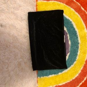 Sparkly Velvet Black Tube Top